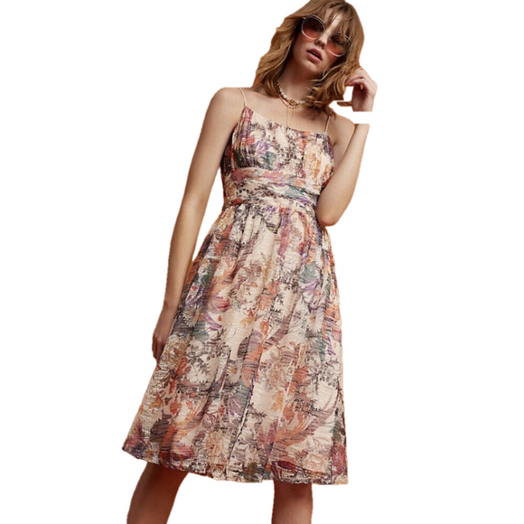 Anthropologie Dresses & Skirts - NWT Maeve Size 12 McKenzie Floral Print Spaghetti Strap Dress